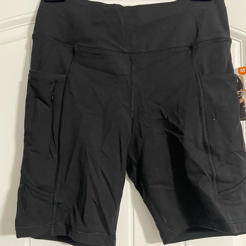 Womens black biker shorts